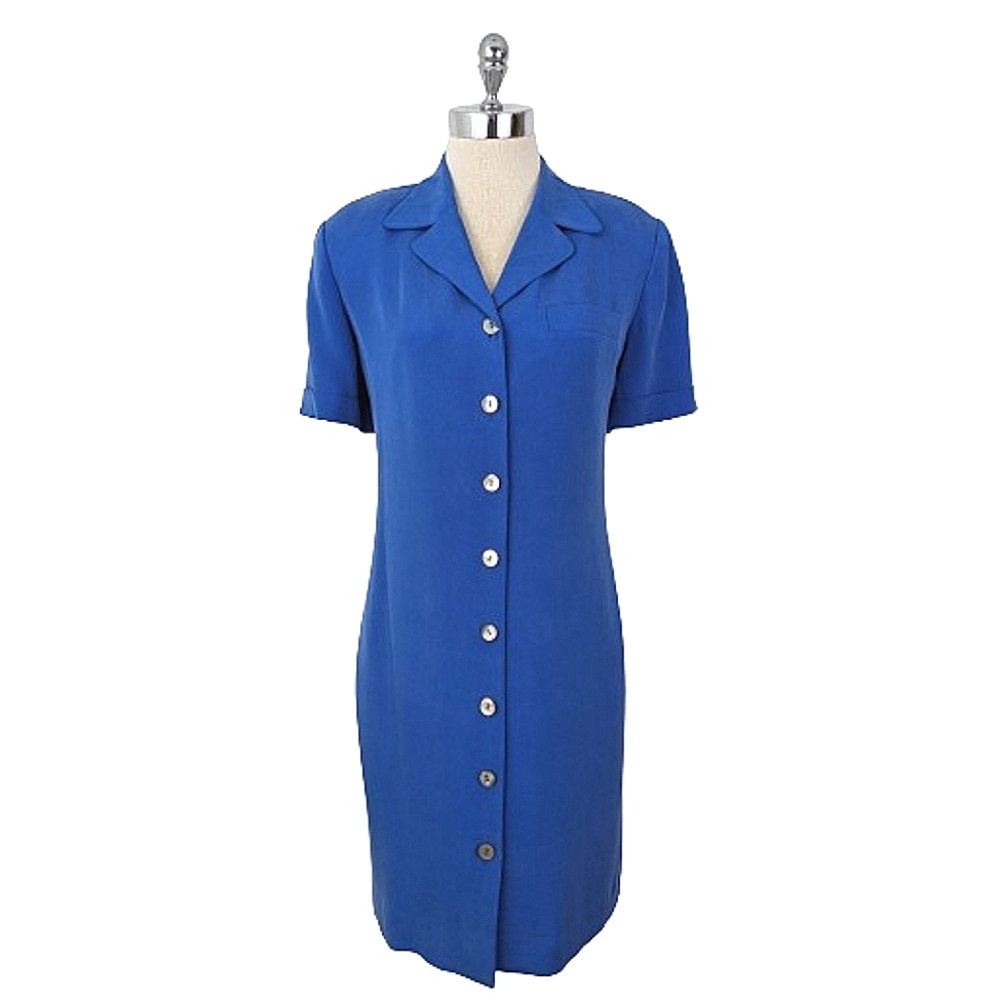 vintage 90's silk shirt dress